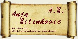Anja Milinković vizit kartica